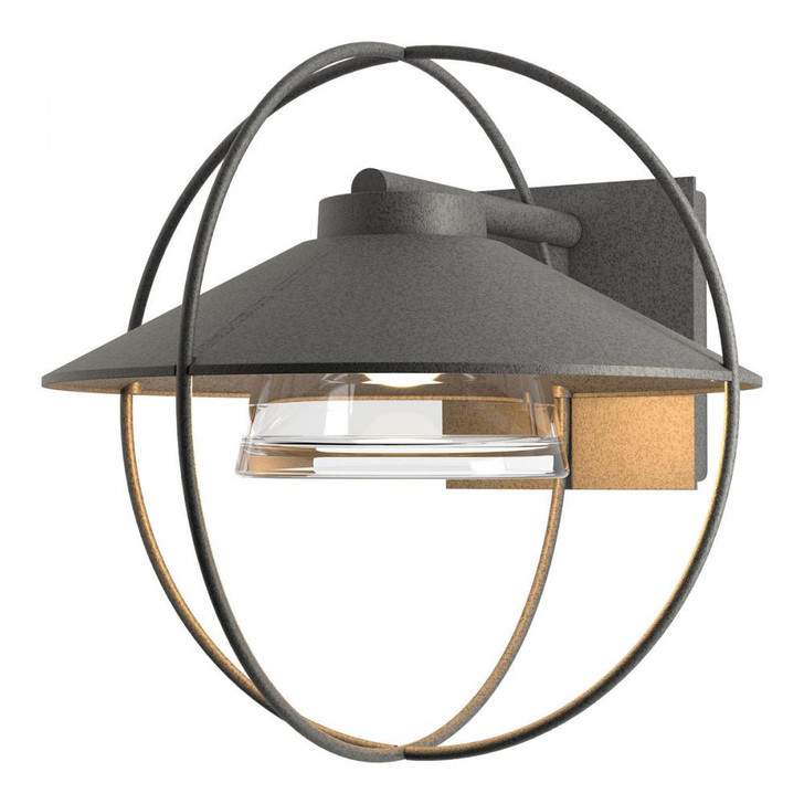 Halo Small Outdoor Sconce, 1-Light, Oil Rubbed Bronze, Clear Glass, 13.1"H (OPEN BOX 302701-SKT-14-ZM0494)