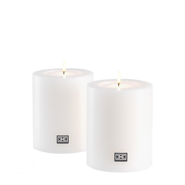 Eichholtz Artificial Candle, X-Small, Set of 2, White, 3.94"W (106945 YV0J03YP4X)