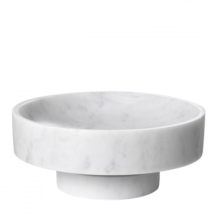 Santiago Bowl, White Marble, 12.99"W (114611 YV0J03YQ5Z)