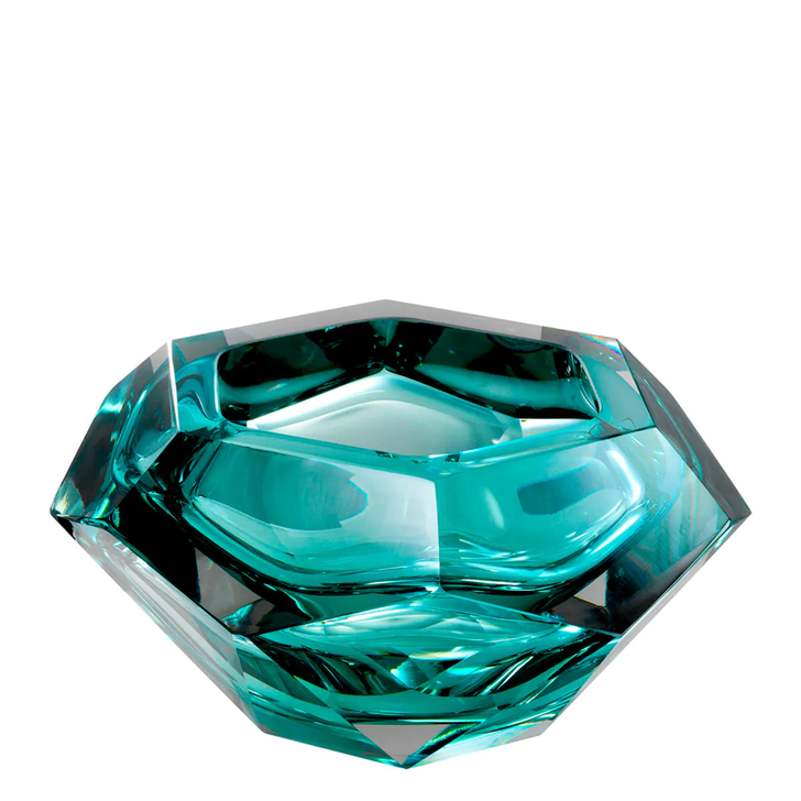 Las Hayas Bowl, Turquoise Glass, 7.87"W (113591 YV0J03YQ5T)