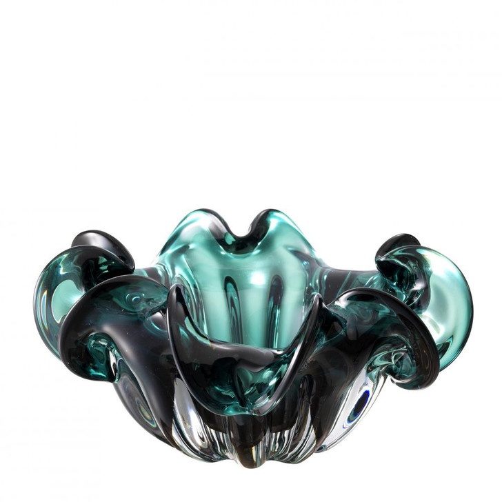 Triada Bowl, Green Glass, 8.27"W (112571 YV0J03YR27)