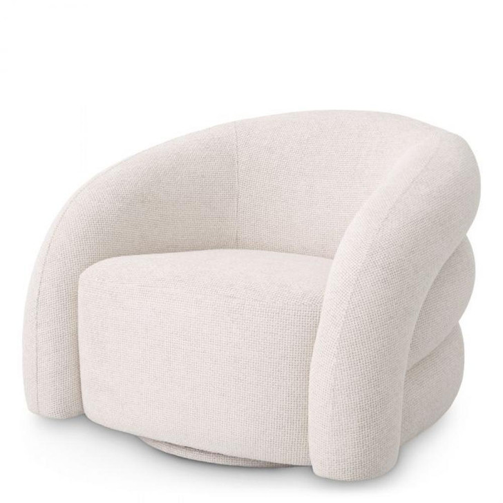 Novelle Swivel Chair, Lyssa Off-White Fabric, 35.83"W (A117011 YV0J041VRP)