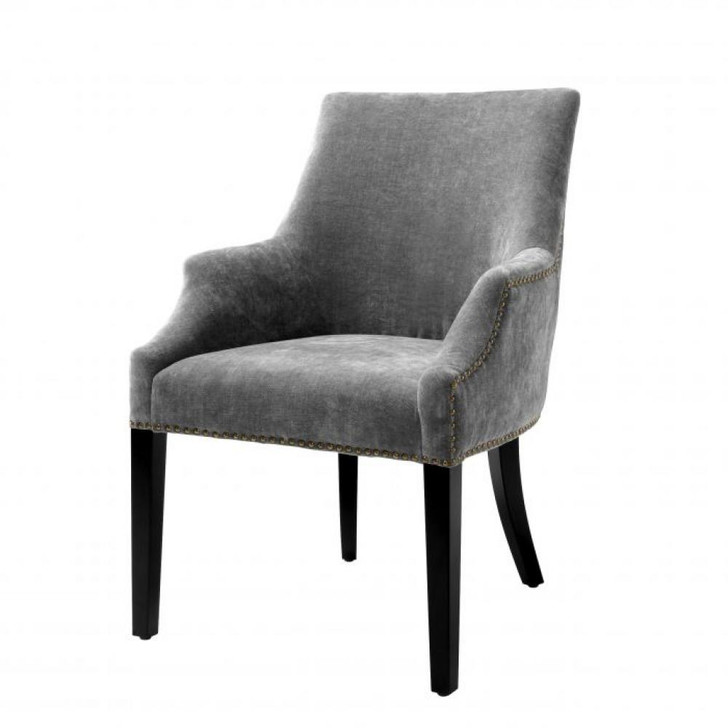 Legacy Dining Chair, Clarck Gray Fabric, Black Legs, 36.22"H (A111737 YV0J03YXYC)