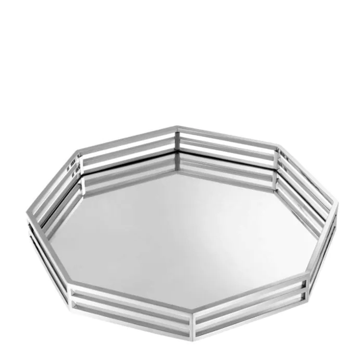 Peregrina Tray, Nickel, Mirror Glass, 19.69"W (110518 YV0J041WQP)