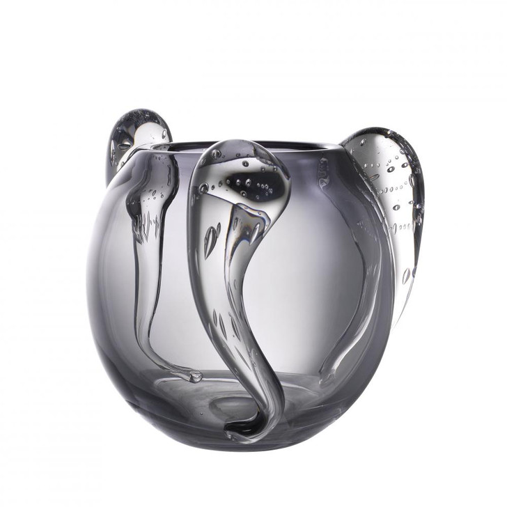 Sianluca Vase, Small, Gray Glass, 9.45"H (114691 YV0J041XQ1)