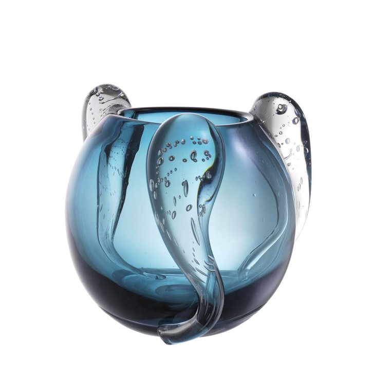 Sianluca Vase, Small, Blue Glass, 9.45"H (114693 YV0J041XQ0)