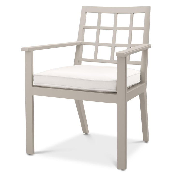 Cap-Ferrat Outdoor Dining Chair, Off-White Sunbrella Canvas, Sand, 25.39"W (113739 YV0J041RRA)