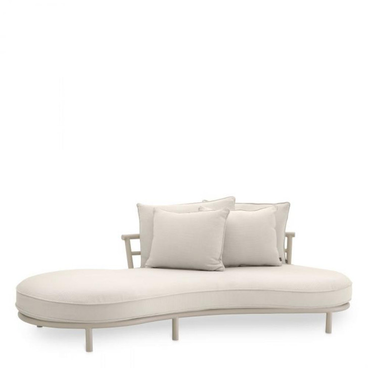 Laguno Outdoor Sofa, Right Side Direction, Lewis Off-White Fabric, Sand, 86.61"W (116076 YV0J041RT3)