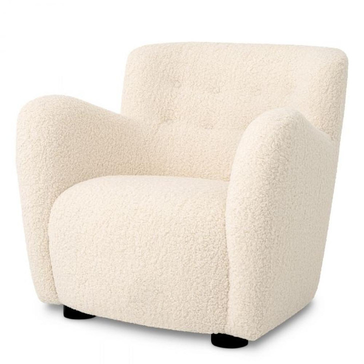 Bixby Armchair, White, Black Feet, 31.5"H (A116929 YV0J03YT42)