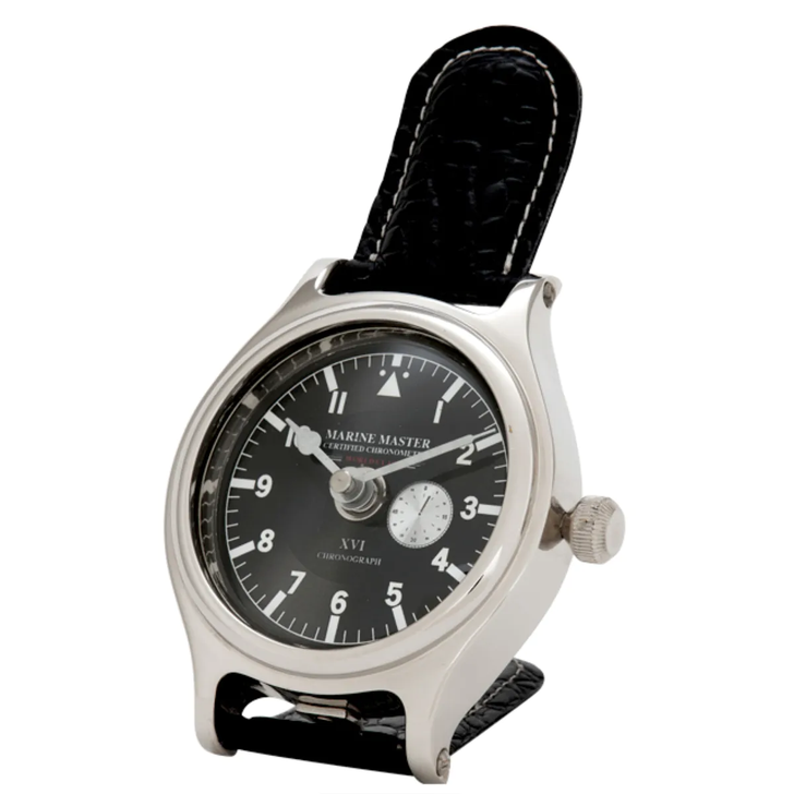 Marine Master Clock, Black, Nickel, 3.54"W (106401 YV0J03YV1K)