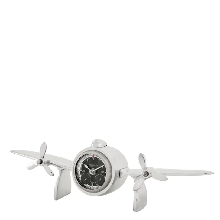 Commander Clock, Polished Aluminum, 18.11"W (108600 YV0J03YV1J)