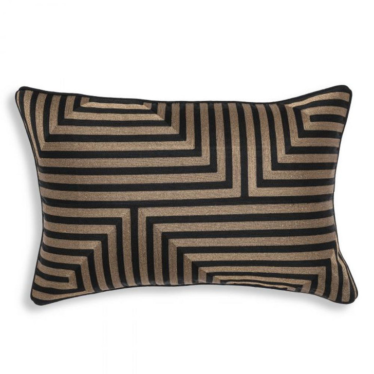 Spray Pillow, Rectangle, Black, Gold, 23.62"W (115070 YV0J03YWZR)