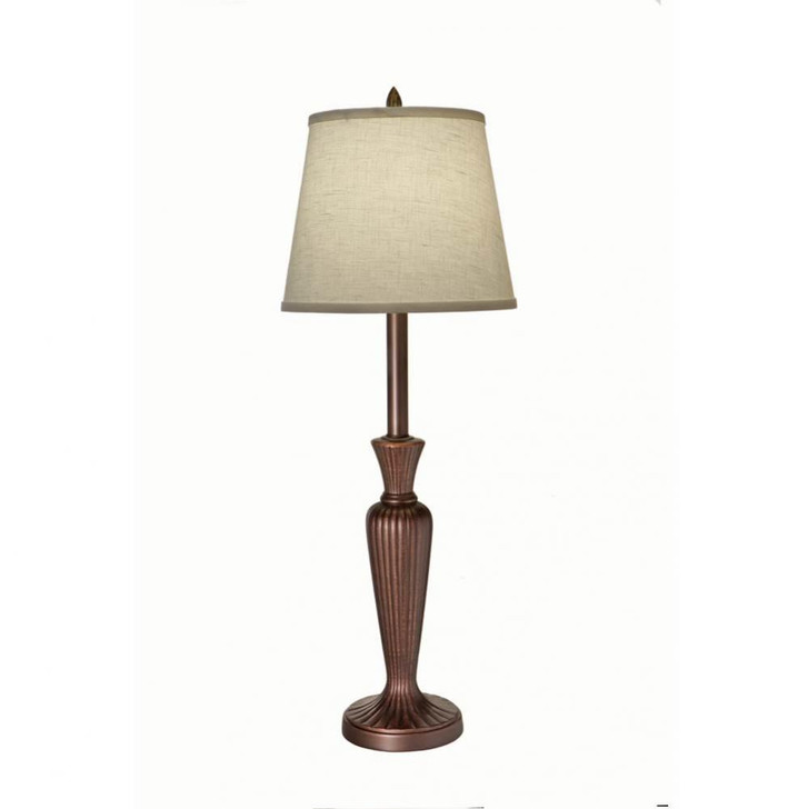 Buffet Lamp, 1-Light, Oxidized Bronze, Cream Aberdeen Fabric Shade, 30"H (BL-AC2059-OB YV0J07RRE8)