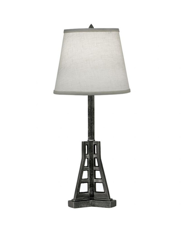 Buffet Lamp, 1-Light, Charcoal, Cream Aberdeen Fabric Shade, 29"H (BL-N8216-CHAR YV0J07RREV)