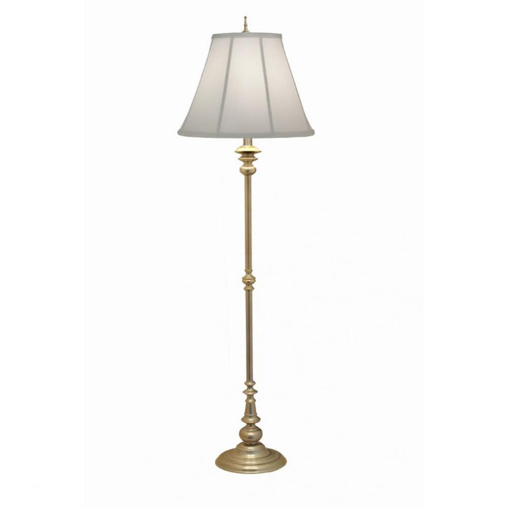 Floor Lamp, 1-Light, Milano Silver, Off-White Silk Shantung Fabric Shade, 67"H (FL-1320-N4555-MS YV0J07RTCE)