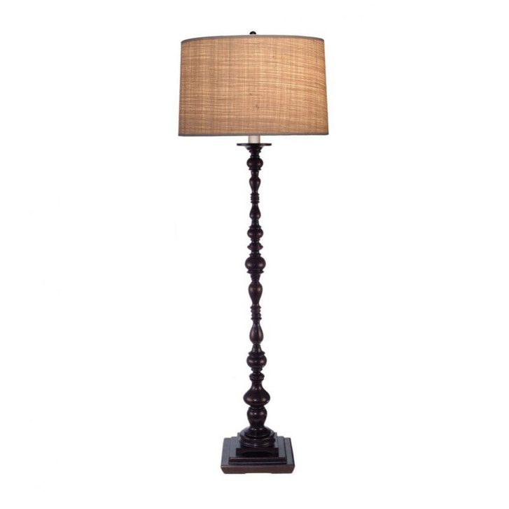 Floor Lamp, 1-Light, Japanese Bronze, Natural Raffia Fabric Shade, 65"H (FL-N5597-A573-JB YV0J07RTDR)
