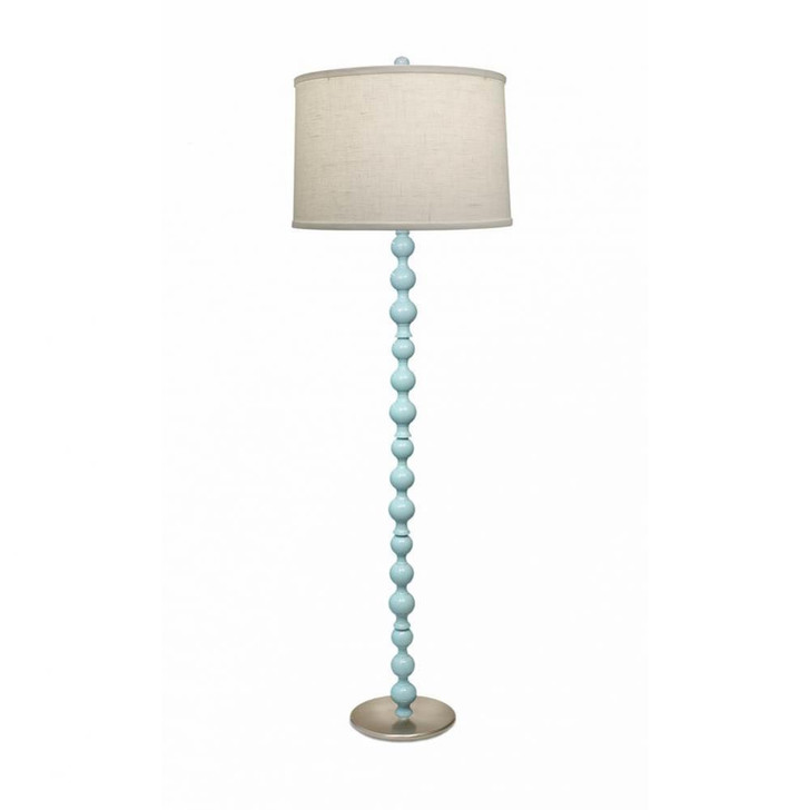 Floor Lamp, 1-Light, Gloss Light Blue, Cream Aberdeen Fabric Shade, 62"H (FL-K6184-K5176-GLB YV0J07RTDP)