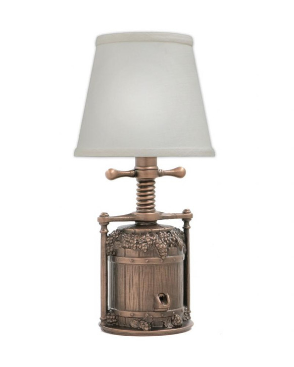 Table Lamp, 1-Light, Antique Old Bronze, Cream Aberdeen Fabric Shade, 13"H (ML-AC9536-AOB YV0J07RTDZ)