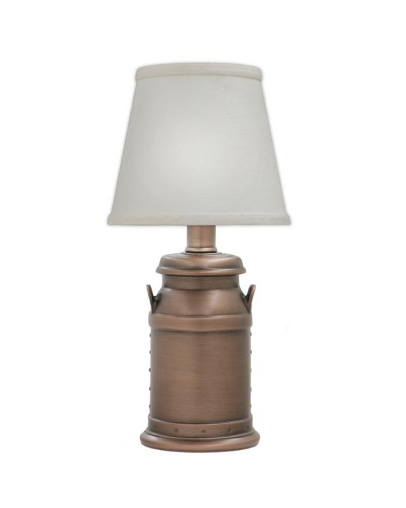 Table Lamp, 1-Light, Antique Old Bronze, Cream Aberdeen Fabric Shade, 13"H (ML-AC9509-AOB YV0J07RTDY)