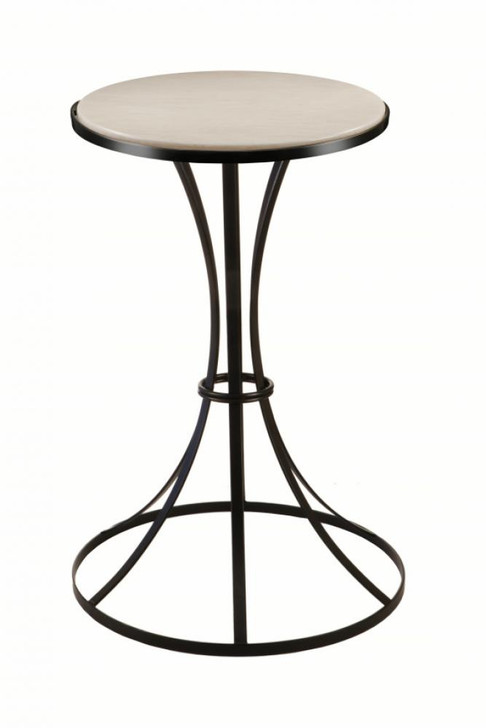 Side Table, Oxidized Bronze, White Top, 30"H (TBL-CUS-WIR1-OB YV0J07RTEG)