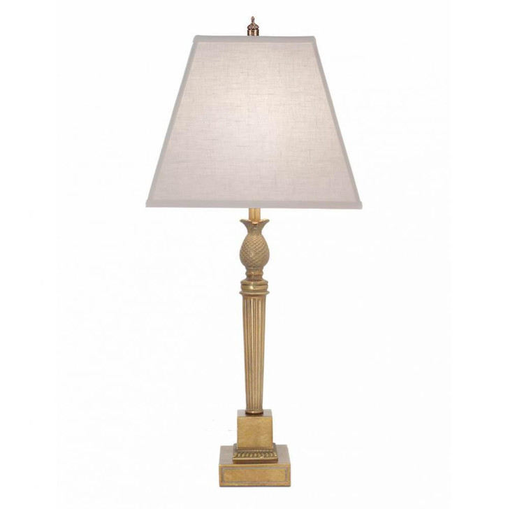 Table Lamp, 1-Light, Polished Honey Brass, Cream Aberdeen Hardback Fabric Shade, 33"H (TL-2117-C521-PHB YV0J07RTEU)