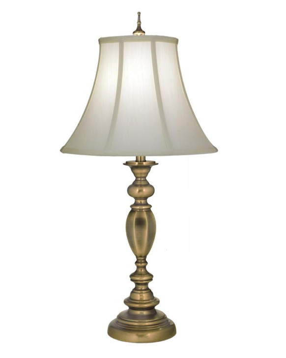 Table Lamp, 1-Light, Antique Brass, Ivory Shadow Fabric Shade, 33"H (Tl-A589-AC9826-AB YV0J07RUCX)
