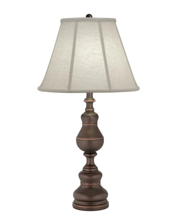 Table Lamp, 1-Light, Oxidized Bronze, Cream Aberdeen Fabric Shade, 32"H (TL-A697-A696-OB YV0J07RUD6)