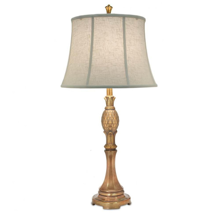 Table Lamp, 1-Light, Polished Honey Brass, Cream Aberdeen Fabric Shade, 33"H (TL-A888-PHB YV0J07RUDY)