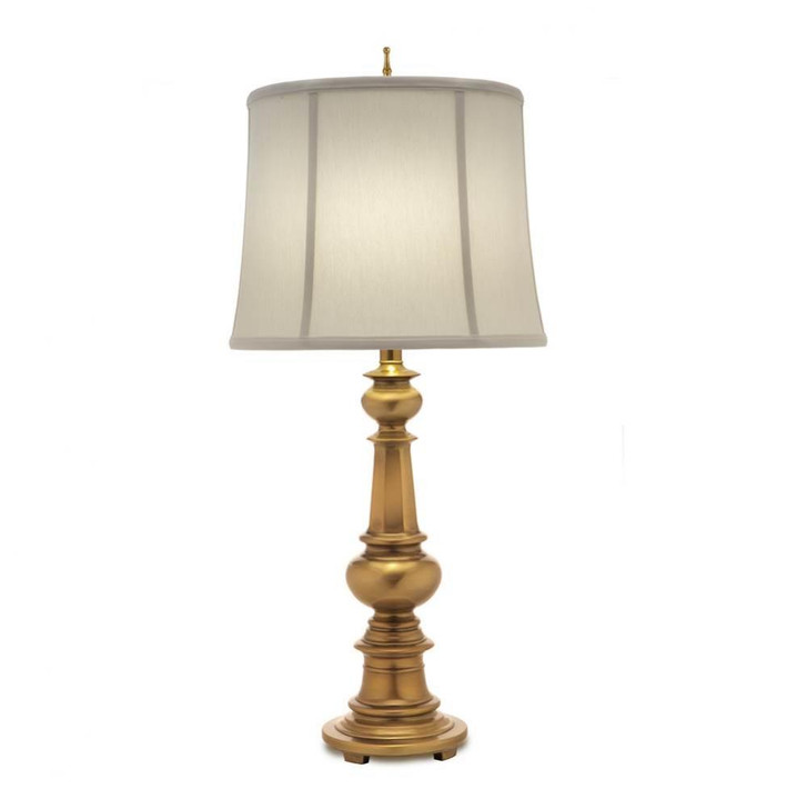 Table Lamp, 1-Light, Antique Brass, Ivory Shadow Fabric Shade, 33"H (TL-N6086-AC9821-AB YV0J07RVAG)