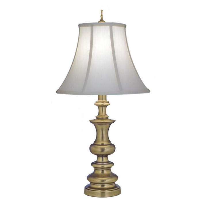Table Lamp, 1-Light, Antique Brass, Ivory Shadow Fabric Shade, 31"H (TL-N7608-AB YV0J07RVAT)