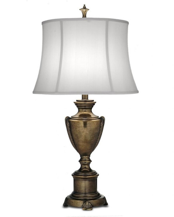 Table Lamp, 1-Light, Smoked Umber, Off-White Silk Shantung Fabric Shade, 32"H (Tl-N7894-SU YV0J07RVAW)