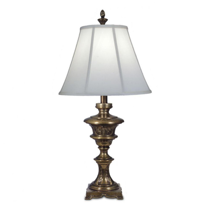 Table Lamp, 1-Light, Smoked Umber, Off-White Silk Shantung Fabric Shade, 34"H (TL-N8294-SU YV0J07RVC6)