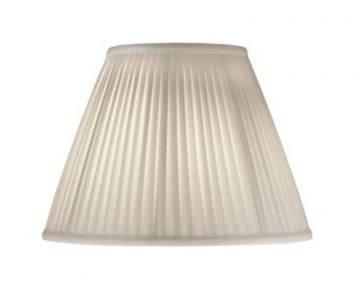 Replacement Lampshade, Softback Empire, Side Pleated Off-White Camelot, Nickel Top Ring, 10" Top x 20" Bottom x 15" Height (ST29 YV0J07RVDK)