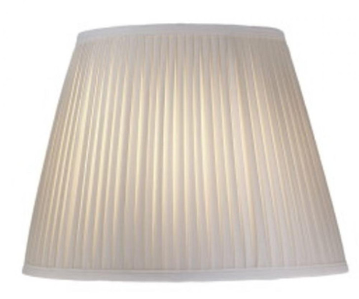 Replacement Lampshade, Softback Tapered Oval, Side Pleated Off-White Camelot, Nickel Top Ring, 10" Top x 16" Bottom x 12" Height (ST31 YV0J07RW8R)
