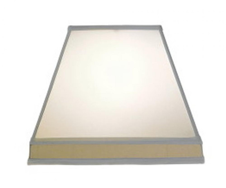 Replacement Lampshade, Softback Square with Gallery, Off-White & Tan Camelot, Brass Top Ring, 8" Top x 15" Bottom x 12" Height (ST39 YV0J07RW90)