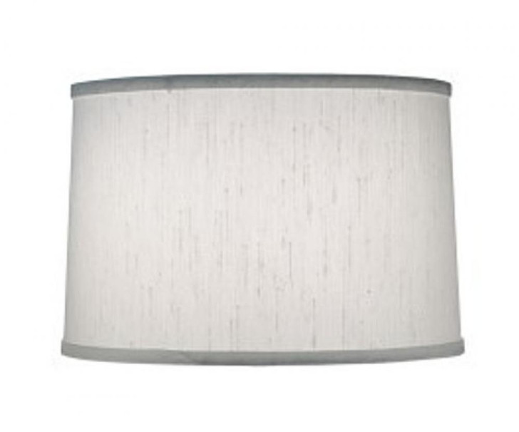 Replacement Lampshade, Hardback Drum, Global White, Nickel Top Ring, 14" Top x 15" Bottom x 10" Height (ST40 YV0J07RW91)