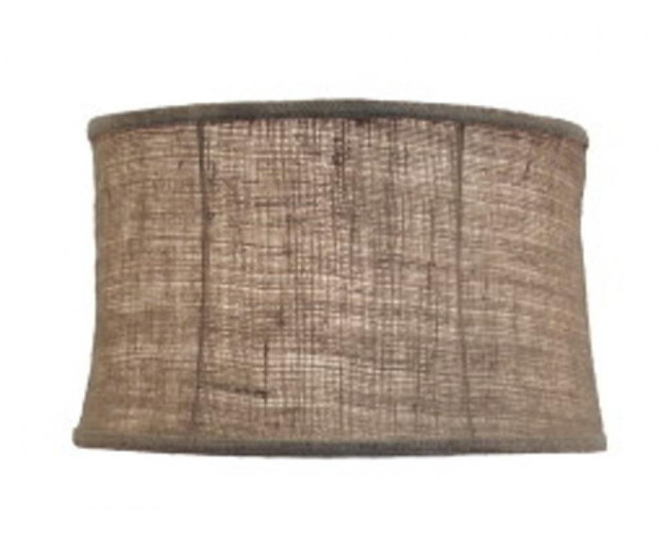 Replacement Lampshade, Modified Softback Drum, Natural Burlap, Nickel Top Ring, 14" Top x 14" Bottom x 9" Height (ST35 YV0J07RW8W)