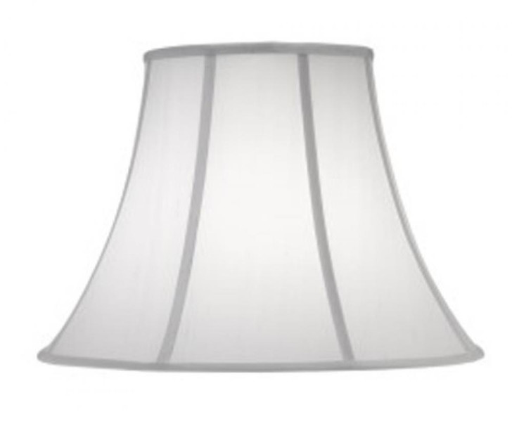 Replacement Lampshade, Softback Bell, Off-White Silk Shantung, Nickel Top Ring, 8" Top x 17" Bottom x 13" Height (ST60 YV0J07RW9N)
