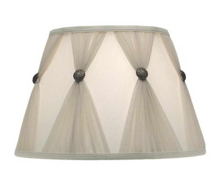 Replacement Lampshade, Softback Gathered Pleat Bouillotte, Ivory Shadow Champagne Whisper Pleats, Brass Top Ring, 11" Top x 18" Bottom x 12" Height (ST92 YV0J07RWAM)