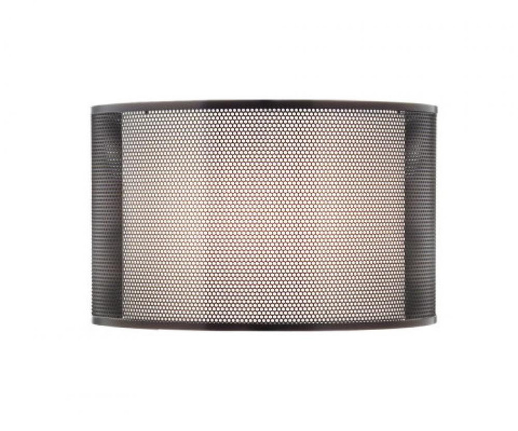 Replacement Lampshade, Hardback Double Drum, Perforated Metal Oil-Rubbed Bronze White Linen, Brass Top Ring, 16" Top x 16" Bottom x 10" Height (ST118 YV0J07RWCF)