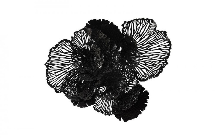 Flower Wall Art, Large, Black, 63"W (TH108320 YV0J07T737)