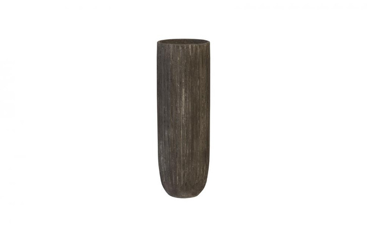 Fluted Planter, Large, Gray, 12"W (PH97031 YV0J07T73D)