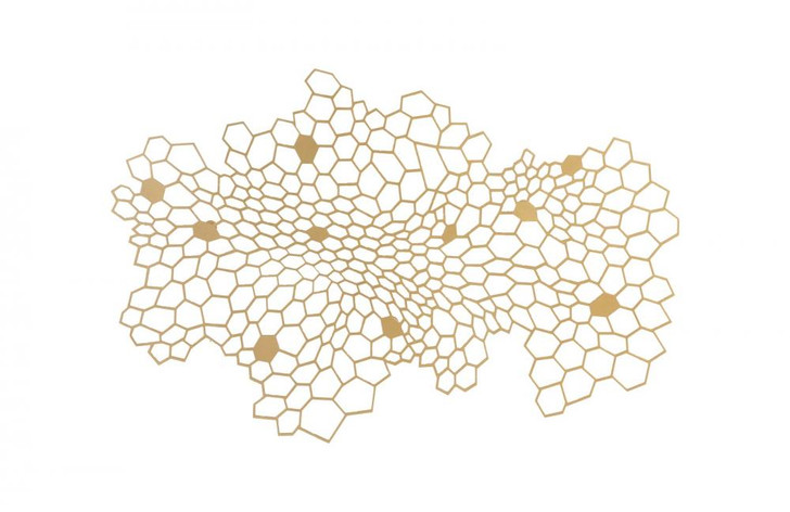 Honeycomb Wall Art, Medium, Brass, 39"W (TH97671 YV0J07T903)