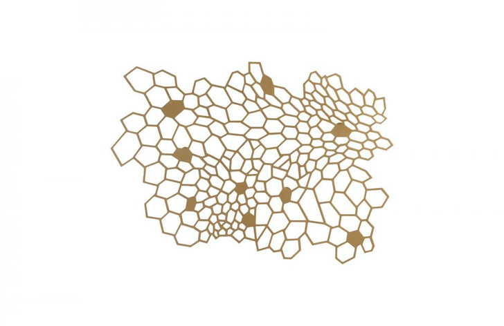Honeycomb Wall Art, Small, Brass, 25"W (TH97670 YV0J07T902)