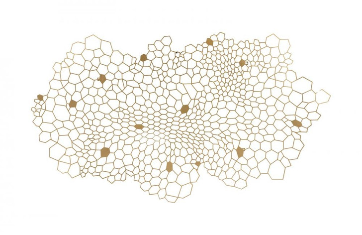 Honeycomb Wall Art, Large, Brass, 58"W (TH97672 YV0J07T904)