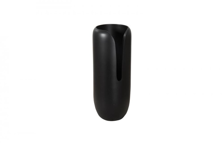Interval Wood Vase, Medium, Black, 15"H (TH107163 YV0J07T90M)