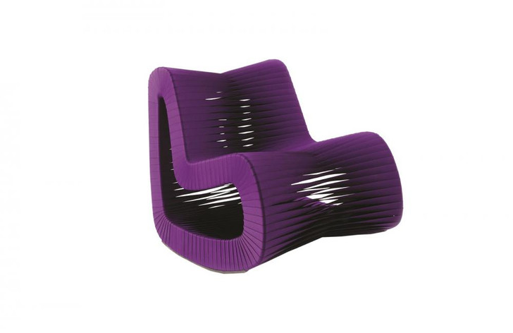 Seat Belt Rocking Chair, Small, Purple, Black, 30"W (B2063PU YV0J07W5R1)