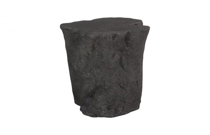 Log Side Table, Charcoal Gray, 24"H (PH104193 YV0J07T9ZY)