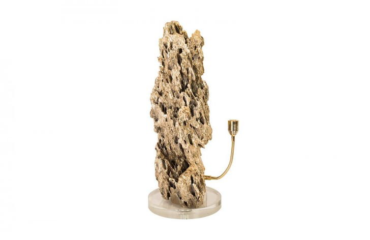 Stalagmite Table Lamp, 1-Light, Polished Brass, Clear Base, 20"H (CH82554 YV0J07W5UP)
