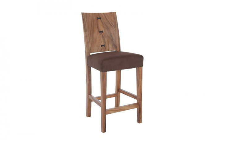Origins Counter Stool, Brown Fabric Seat, Chamcha Frame, 42"H (TH95603 YV0J07TC04)